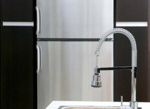 refrigerator in kitchen